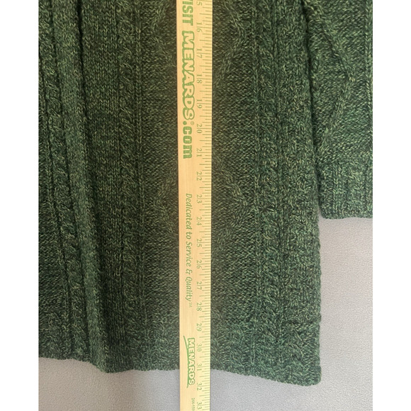 Carraig Donn Cardigan Sz M Green Celtic Knot One Button Irish New Wool FLAWS - Picture 6 of 11